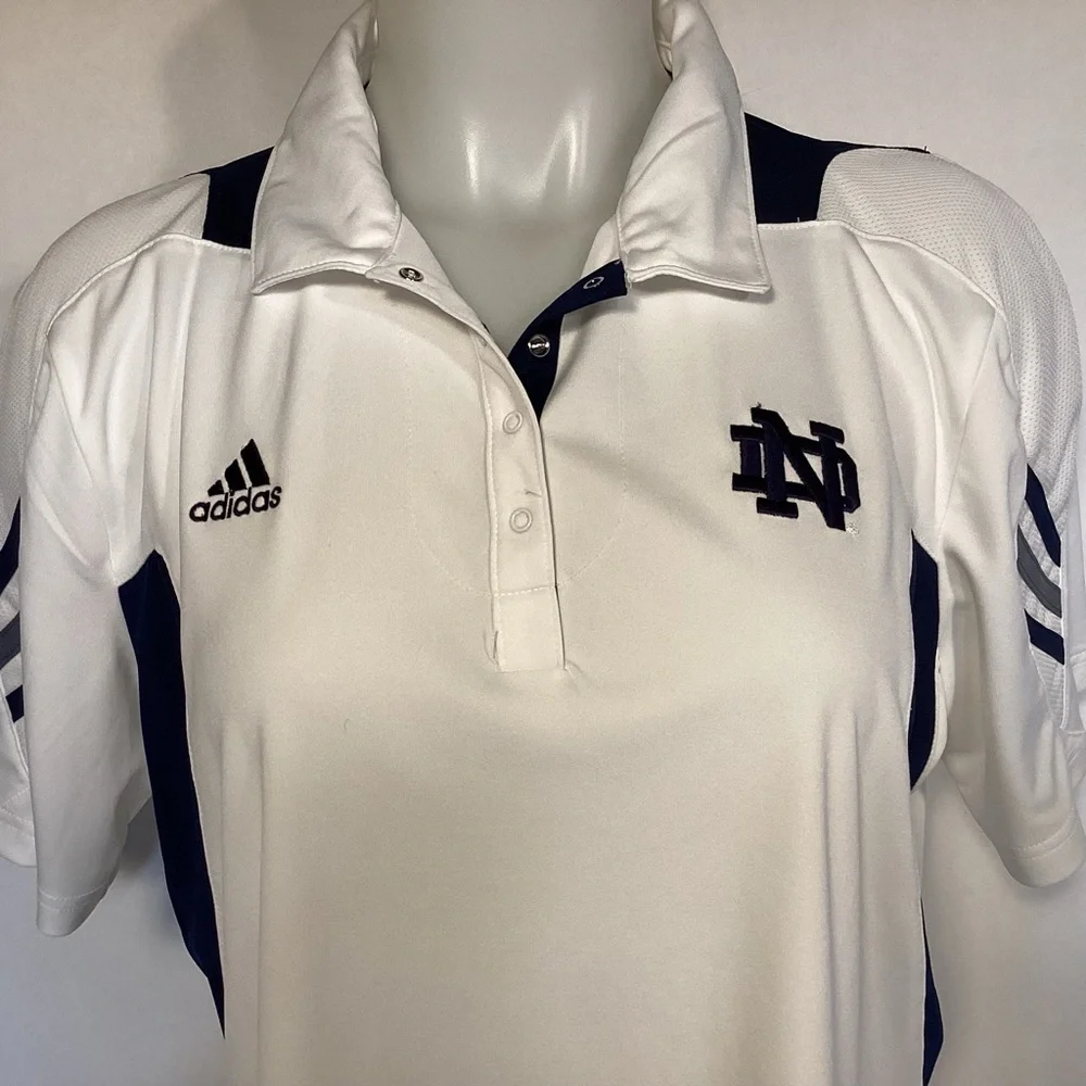 Norte Dame Fighting Irish Women’s Adidas Climalite golf Polo shirt size large - Picture 2 of 6
